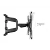 Seinäteline MULTIBRACKETS M VESA Flexarm Full Motion Dual 400x400 40–70 tuuman näytöille, 45 kg, musta