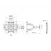 Seinäteline MULTIBRACKETS M VESA Flexarm Full Motion Dual 400x400 40–70 tuuman näytöille, 45 kg, musta