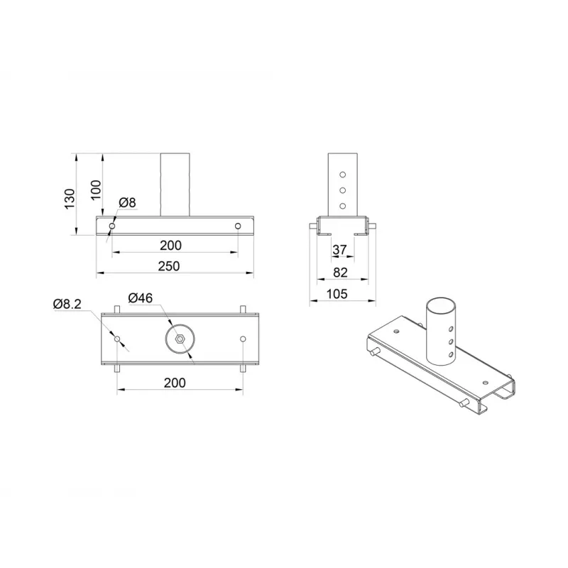 Multibrackets M kattojatkosarja 3m Pro OM55N-D/OM46N-D