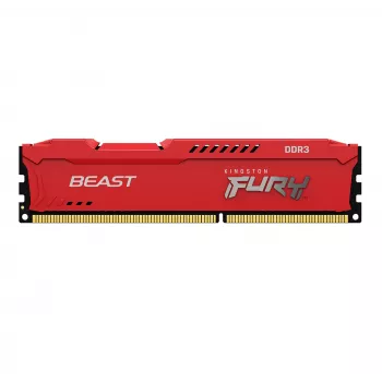 Kingston Technology FURY Beast, 8 GB, 1 x 8 GB, DDR3, 1866 MHz, 240-pin DIMM, punainen