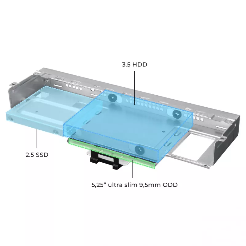 Tietokonekotelo CHIEFTEC DT-10B-300 Small Form Factor (SFF) musta, 300 W TFX-virtalähde