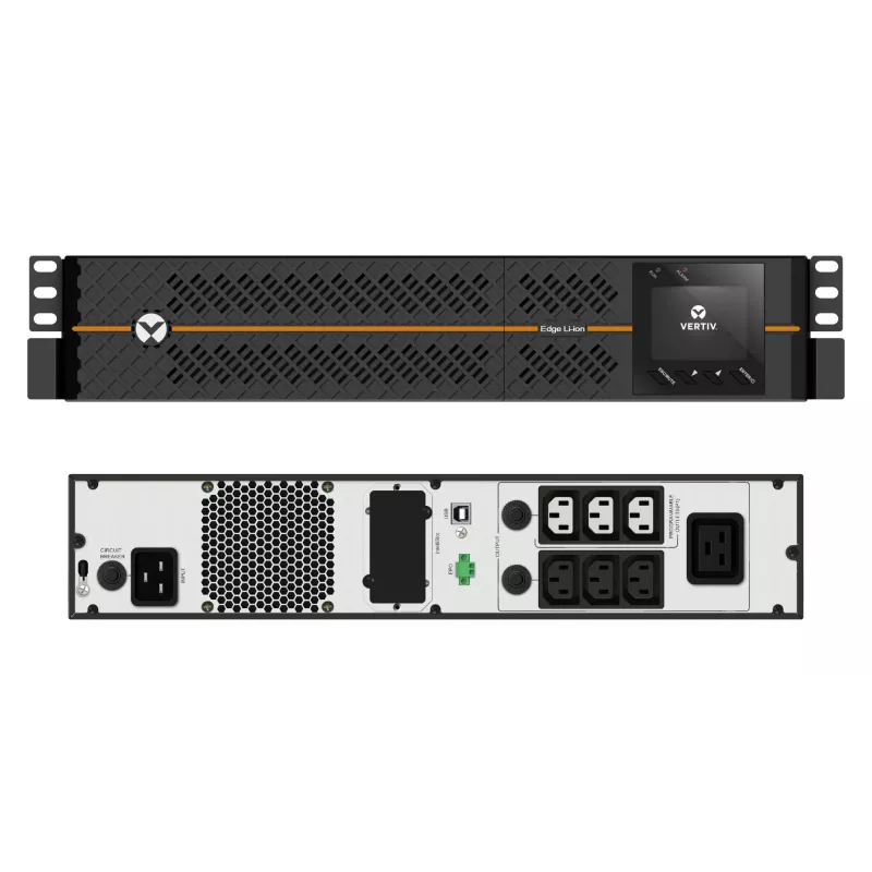 Vertiv EDGELI-2200IRT2U keskeytymätön virransyöttö (UPS) Line-Interactive 2,2 kVA 1980 W 6 AC-lähtöä