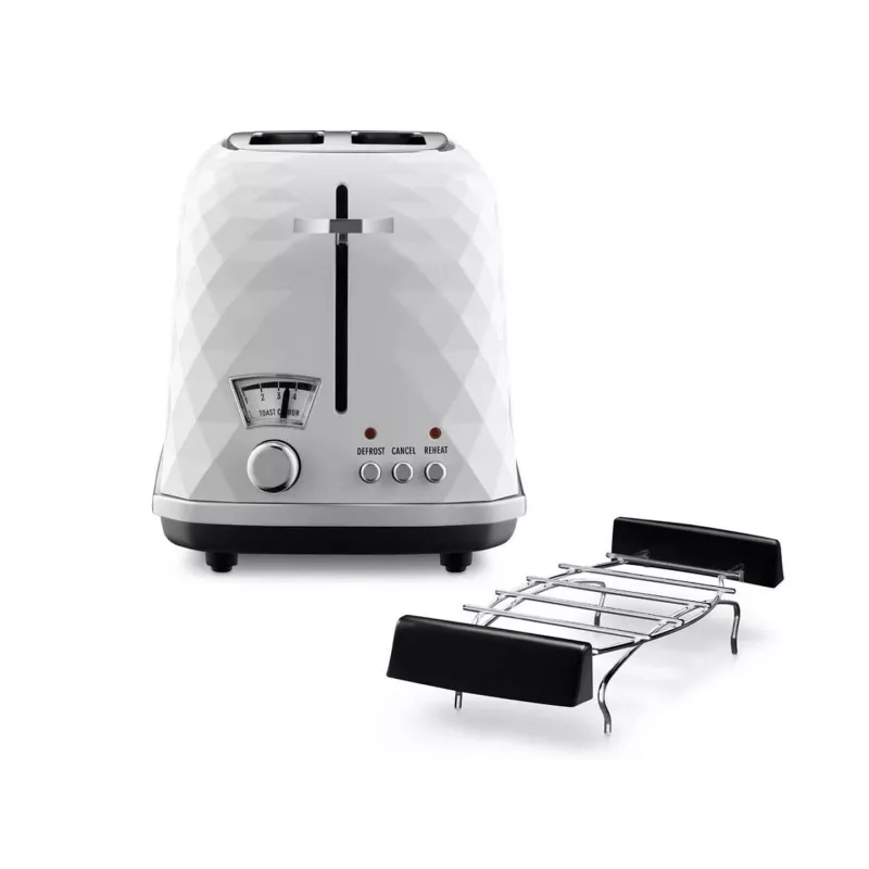 De’Longhi CTJ 2103.W leivänpaahdin 2 viipaletta 900 W musta, valkoinen