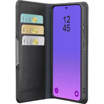 Cellularline Book Agenda 2 - Galaxy A57 kirjamallinen tekonahkakotelo magneettisulkimella, jalustatoiminnolla ja RFID/NFC-suojauksella lähikorteille.