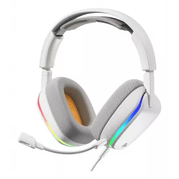 Glorious Gaming Glorious GHS Eternal RGB - stereo RGB -pelikuulokkeet PC, PS5, PS4, Switch - yksilöllisesti viritetyt kulma-ajurit, säädettävä, kristallinkirkas irrotettava mikrofoni, USB-C - kestävä, mukavuus koko päiväksi ja yöksi - valkoinen