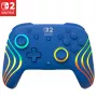 Langallinen ja langaton peliohjain Turtle Beach Afterglow Wave Blue Nintendo Switch 2:lle – Bluetooth/USB-C, RGB, sisäänrakennettu 20 tunnin akku, 3 m kaapeli