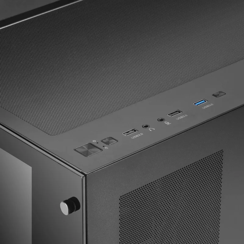 Mars Gaming MCV3 musta Custom XXL E-ATX -pelitornikotelo etu- ja sivulasit karkaistua lasia kaksoiskammiorunko