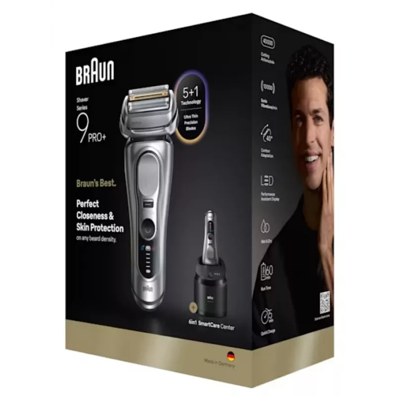 Kalvoparranajokone Braun Series 9 Pro+ 9667CC hopea ruostumaton teräs