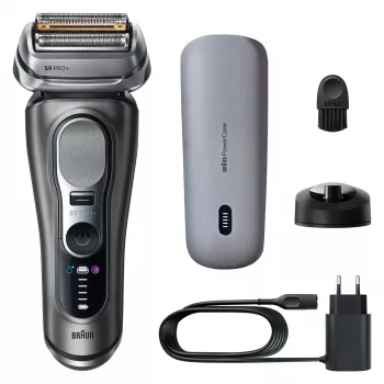 Kalvoparranajokone Braun Series 9 Pro+ 9625s – grafiitti, 5 teräpäätä, Li-Ion-akku, trimmeri, märkä ja kuiva
