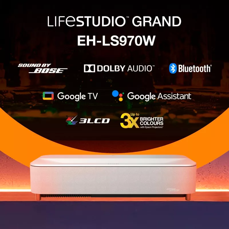 Epson EH-LS970W 4000 ANSI lumenia 3LCD UHD 4K (3840x2160) valkoinen