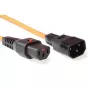 ACT virtakaapeli C13 IEC Lock C14 oranssi 3 m PC942 230V 10A