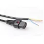 ACT virtakaapeli C13 IEC Lock avoin pää musta 2 m PC1025 230 V 10 A