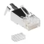 ACT RJ45 (8P/8C) CAT6A suojattu modulaarinen liitin pyöreälle kaapelille jäykillä tai säikeisillä johtimilla