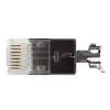 ACT RJ45 (8P/8C) CAT6A suojattu modulaarinen liitin pyöreälle kaapelille jäykillä tai säikeisillä johtimilla