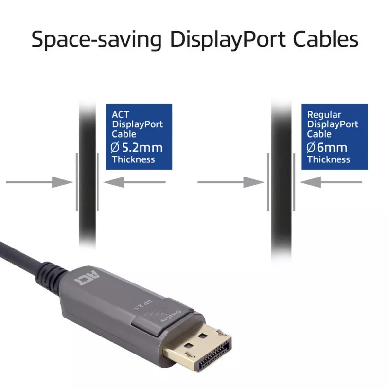 ACT AK4171 DisplayPort-kaapeli 15 m musta