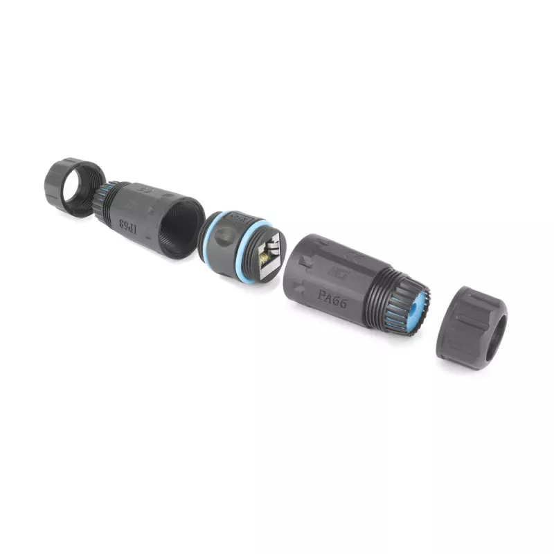 ACT suojattu CAT6A ulko-IP68 RJ45-liitos SD6522, Cat6A suojattu Ethernet-liitos