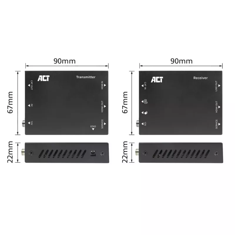 ACT 4K HDMI 2.0 KVM-jatkosarja CAT6A:n kautta jopa 70 metriin