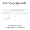 ACT sininen 50 metrin S/FTP CAT6A B2ca PoE++ 100W jäykkä valmis asennuskaapeli, RJ45 uros – uros