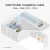 ACT sininen 55 metrin S/FTP CAT6A B2ca PoE++ 100W jäykkä valmis asennuskaapeli, RJ45 pistoke – pistoke