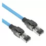ACT sininen 75 metrin S/FTP CAT6A B2ca PoE++ 100W jäykkä valmis asennuskaapeli, RJ45 pistoke – pistoke