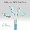 ACT sininen 75 metrin S/FTP CAT6A B2ca PoE++ 100W jäykkä valmis asennuskaapeli, RJ45 pistoke – pistoke