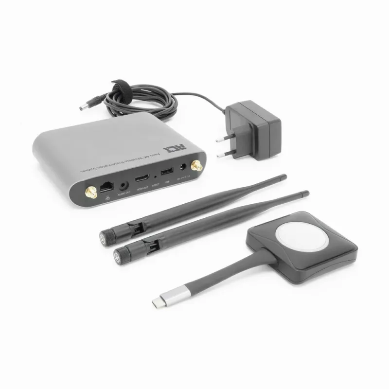 ACT Aero 4K langaton esitysjärjestelmä, pöytämalli, musta, harmaa, 3840 x 2160, 2160p, USB Type-C, USB