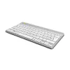 R-Go Tools ergonominen näppäimistö R-Go Compact Break, kompakti näppäimistö tauko-ohjelmistolla, QWERTZ (CH), Bluetooth, valkoinen