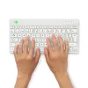 R-Go Tools ergonominen näppäimistö R-Go Compact Break, kompakti näppäimistö tauko-ohjelmistolla, QWERTZ (CH), Bluetooth, valkoinen