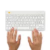 R-Go Tools ergonominen näppäimistö R-Go Compact Break, kompakti näppäimistö tauko-ohjelmistolla, QWERTZ (CH), Bluetooth, valkoinen