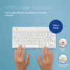 R-Go Tools ergonominen näppäimistö R-Go Compact Break, kompakti näppäimistö tauko-ohjelmistolla, QWERTZ (CH), Bluetooth, valkoinen