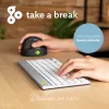 R-Go Tools ergonominen näppäimistö R-Go Compact Break, kompakti näppäimistö tauko-ohjelmistolla, QWERTZ (CH), Bluetooth, valkoinen