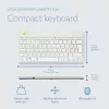 R-Go Tools ergonominen näppäimistö R-Go Compact Break, kompakti näppäimistö tauko-ohjelmistolla, QWERTZ (CH), Bluetooth, valkoinen