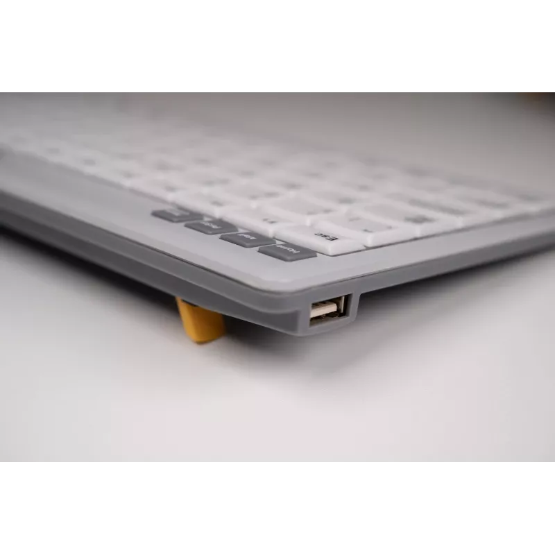 BakkerElkhuizen UltraBoard 950 V2 UK Qwerty, johdollinen, USB, saksikytkin, QWERTY, tummanharmaa, vaaleanharmaa