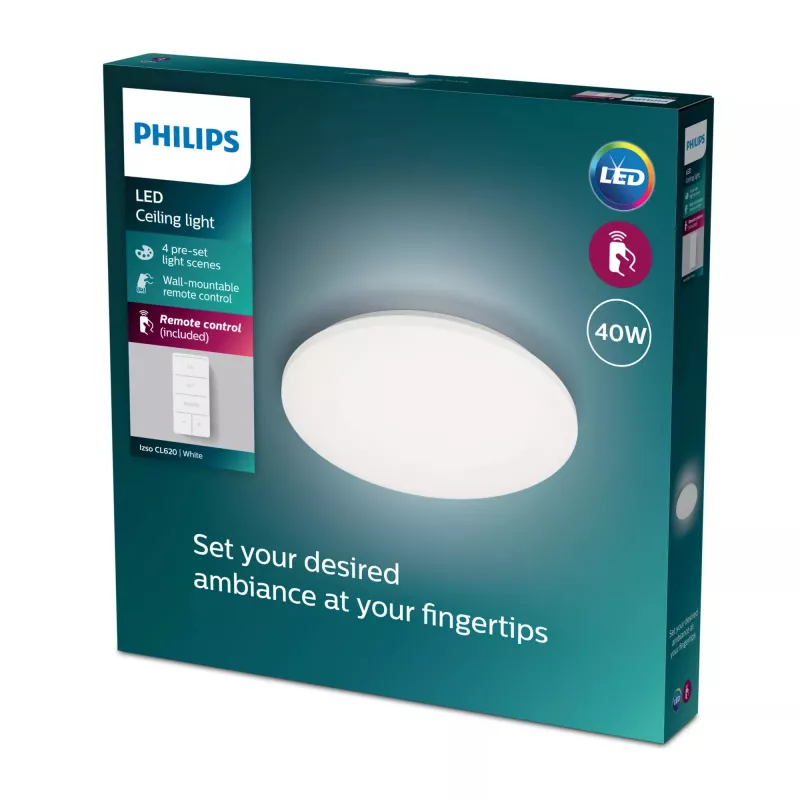 Philips Functional Izso kattovalaisin 40 W, LED, 4300 lm, IP20, valkoinen