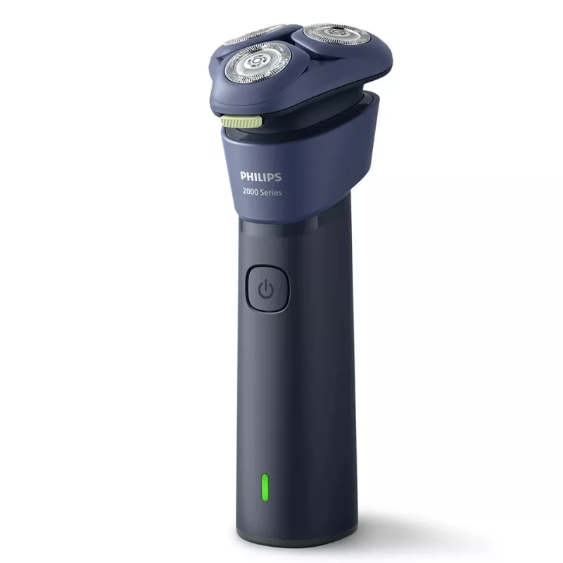 Pyörivä parranajokone Philips 2000 Series S2885/00 – 3 pää, NiMH-akku, märkä- ja kuivaparranajo, sininen