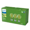 Philips Ultra Efficient LED-lamppu E27 A60, 7,3 W (vastaa 100 W), 2700 K, 3 kpl:n pakkaus