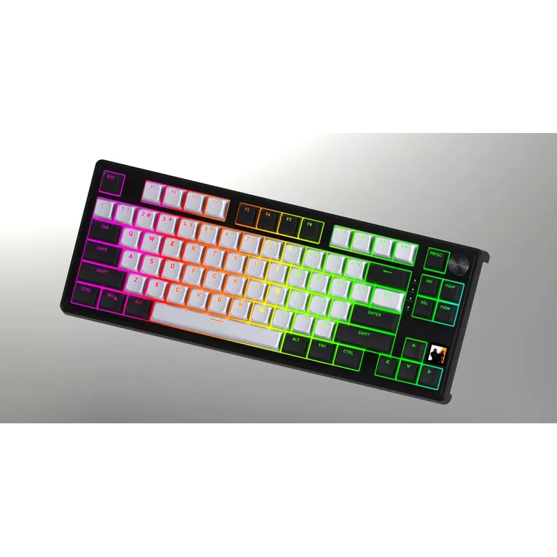 HATOR Skyfall 80 MAG ULTIMA 8K langaton näppäimistö pelikäyttöön USB + RF Wireless + Bluetooth QWERTY US English musta, valkoinen