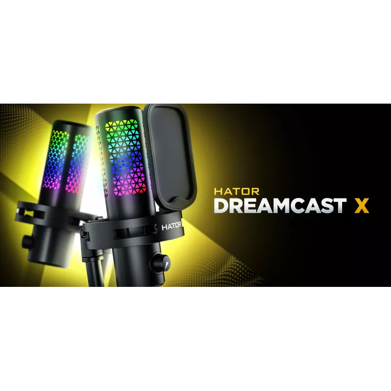 HATOR Dreamcast X, musta, podcast-mikrofoni, -32 dB, 20 - 16 000 Hz, 16 bit, 96 kHz, 70 dB
