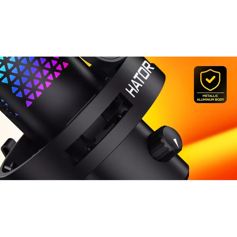 HATOR Dreamcast X, musta, podcast-mikrofoni, -32 dB, 20 - 16 000 Hz, 16 bit, 96 kHz, 70 dB