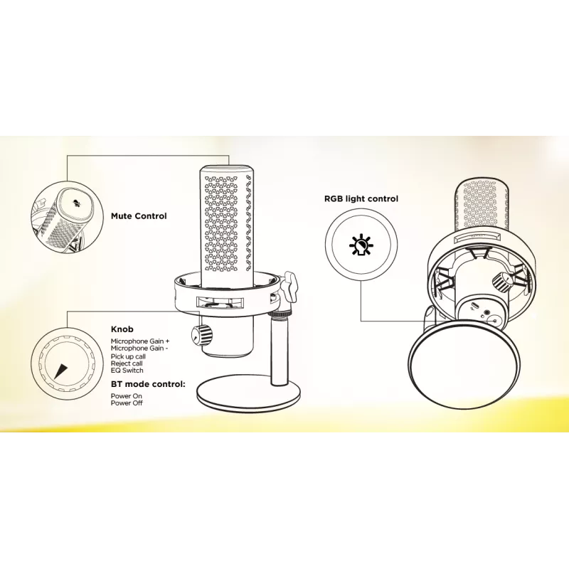 HATOR Dreamcast X, musta, podcast-mikrofoni, -32 dB, 20 - 16 000 Hz, 16 bit, 96 kHz, 70 dB