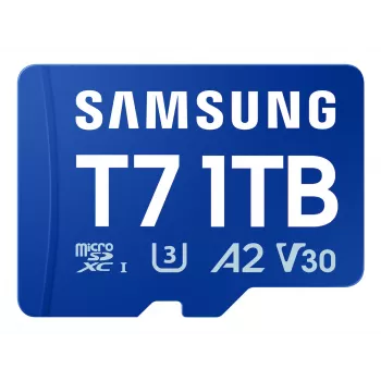 Samsung T7 microSD-kortti, 1 TB, MicroSDXC, UHS-I, 170 MB/s, luokka 3 (U3), V30