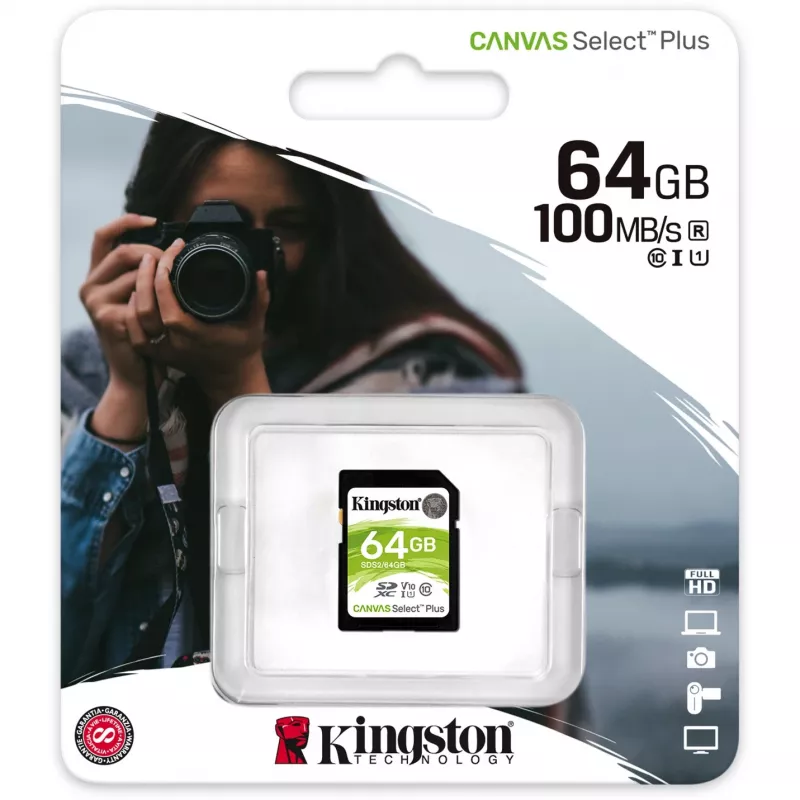 Muisti SDXC 64GB C10/SDS2/64GB Kingston