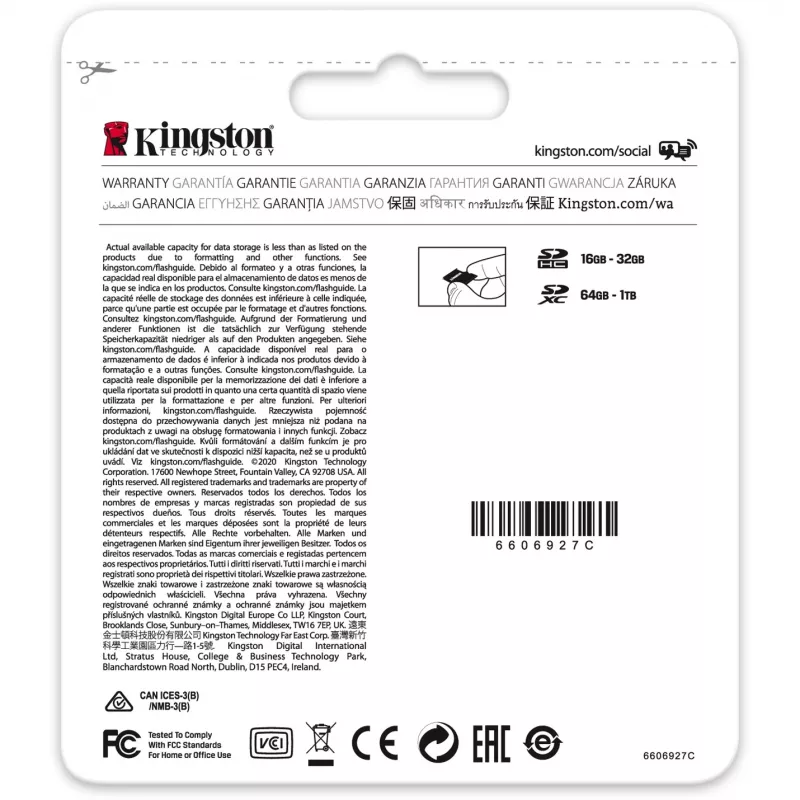 Muisti SDXC 64GB C10/SDS2/64GB Kingston