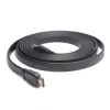 HDMI-HDMI-kaapeli v2.0 3D TV High Speed Ethernet 1,8 m litteä (kullatut päät)