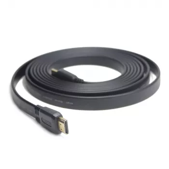 HDMI-HDMI-kaapeli v2.0 3D TV High Speed Ethernet 1,8 m litteä (kullatut päät)