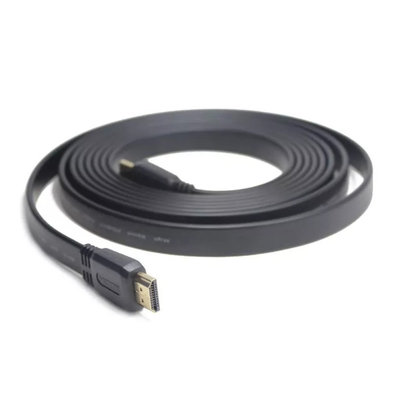 HDMI-HDMI-kaapeli v2.0 3D TV High Speed Ethernet 1,8 m litteä (kullatut päät)