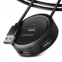 AXAGON HUE-P1AL keskitin 4-porttinen USB 3.2 Gen 1 pyöreä