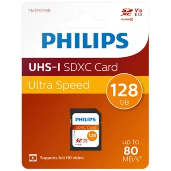 Muistikortti Philips 128 GB SDXC UHS-I FM12SD55B/00