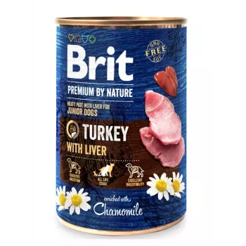 Brit Premium by Nature Junior Turkey with Liver märkäruoka koirille 400 g