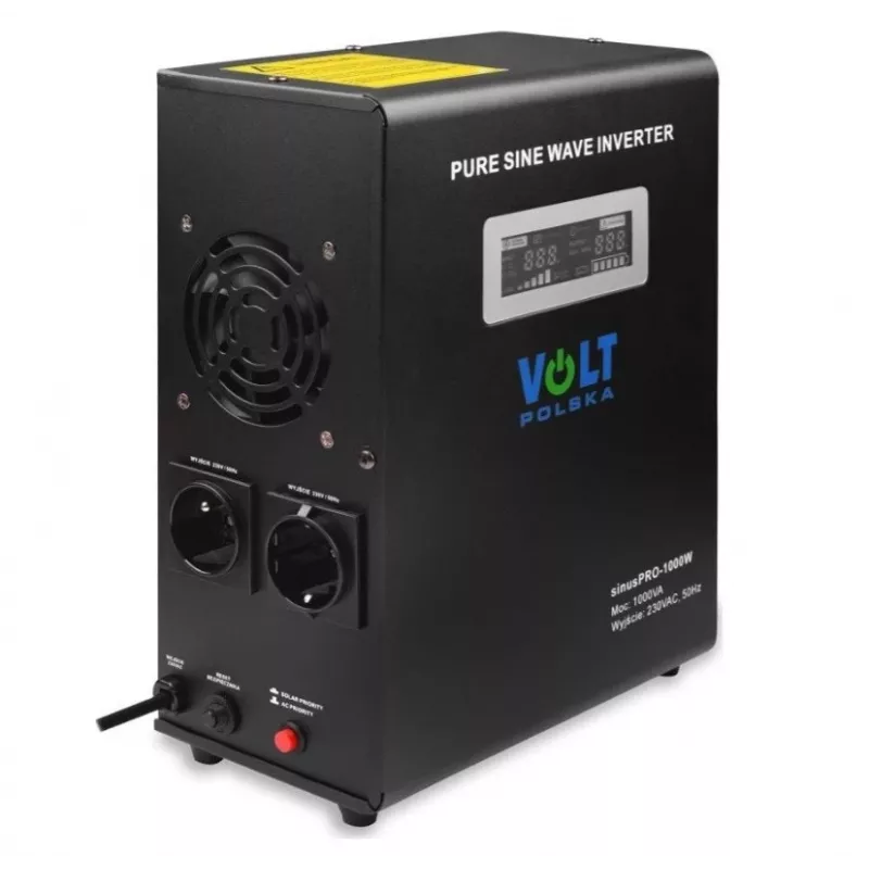 Volt Polska SinusPro 1000W 12V 700W – puhdas siniaaltolähtö 12V-järjestelmille